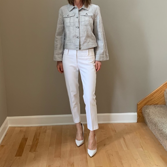 Loft Cropped Linen Jacket - Picture 2 of 6